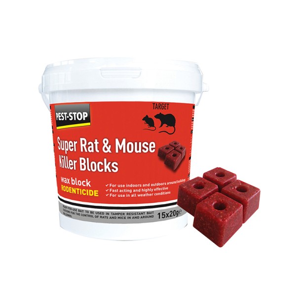 Pest-Stop (Pelsis Group) Super Rat & Mouse Killer Wax Blocks Pest-Stop (Pelsis Group) Super Rat & Mouse Killer Wax Blocks