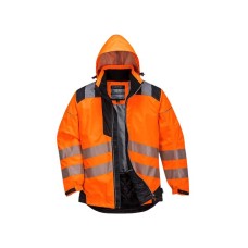 Portwest T400 Hi-Vis Orange/Black Winter Jacket - L (42-44in)