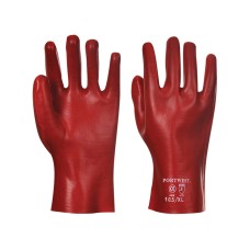 Portwest A427 Red PVC Gauntlets 27cm - XL (Size 10)