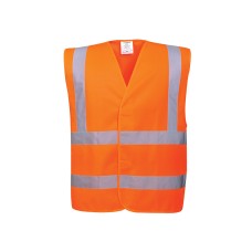 Portwest C470 Hi-Vis Orange Two Band & Brace Vest - L/XL (42-48in)
