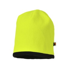 Portwest HA14 Hi-Vis Yellow/Black Reversible Beanie