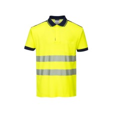 Portwest T180 PW3 Hi-Vis Yellow Polo Shirt - XL (46-48in)