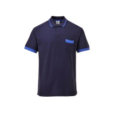 Portwest TX20 Texo Contrast Polo Shirt Navy/Blue - XL (46-48in)