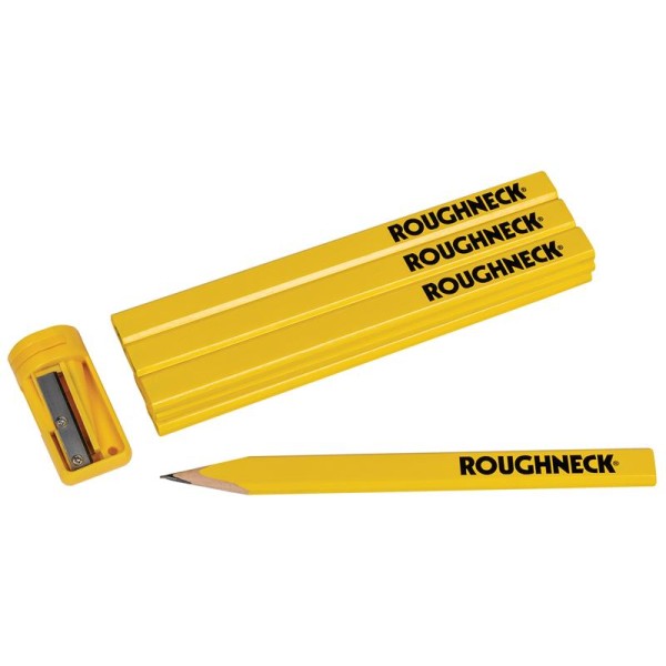 Roughneck Carpenters Pencils (10) with Sharpener Roughneck Carpenters Pencils (10) with Sharpener