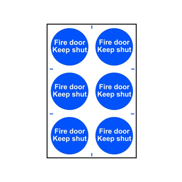 Scan Fire Door Keep Shut - PVC 200 x 300mm Scan Fire Door Keep Shut - PVC 200 x 300mm