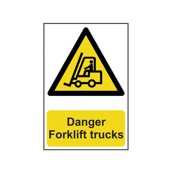 Scan Danger Forklift Trucks - PVC 200 x 300mm Scan Danger Forklift Trucks - PVC 200 x 300mm