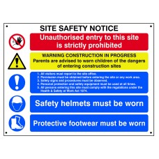 Scan Composite Site Safety Notice - FMX 800 x 600mm