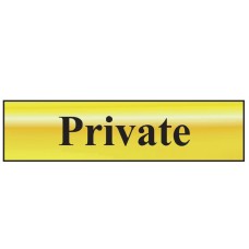 Scan Private - Polished Brass Effect 200 x 50mm