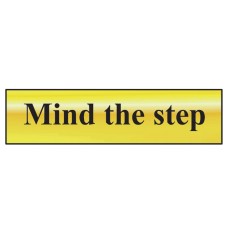Scan Mind The Step - Polished Brass Effect 200 x 50mm