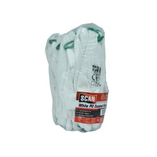 Scan White PU Coated Gloves - M (Size 8) (Pack 12)