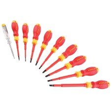 STANLEY® Hand Tools FatMax® VDE Insulated Screwdriver Set, 10 Piece