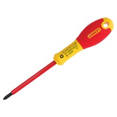 STANLEY® FatMax® VDE Insulated Screwdriver Pozidriv Tip PZ1 x 100mm