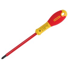 STANLEY® FatMax® VDE Insulated Screwdriver Pozidriv Tip PZ2 x 125mm
