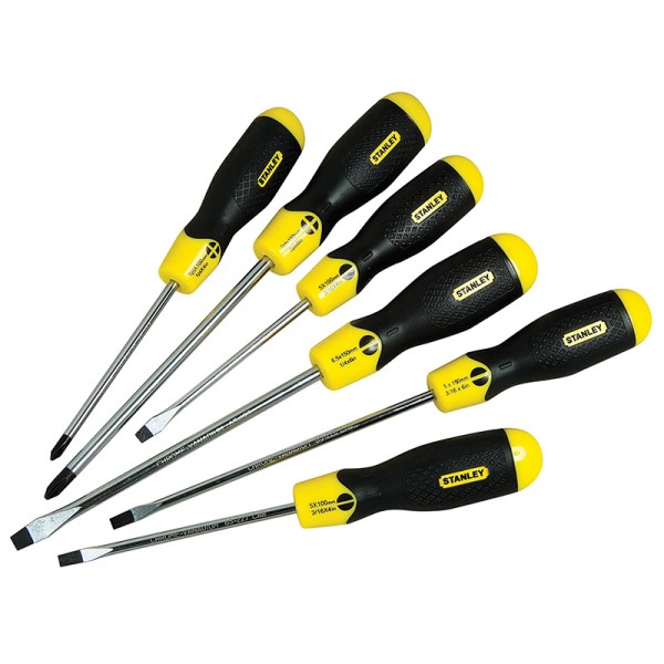 STANLEY® Cushion Grip Screwdriver Set, 6 Piece STANLEY® Cushion Grip Screwdriver Set, 6 Piece
