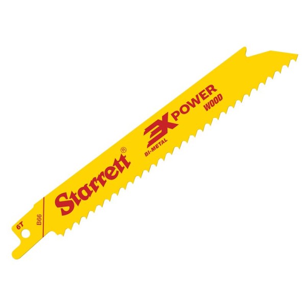 Starrett B66-5 Bi-Metal Reciprocating Blade, Wood Straight 152mm 6 TPI (Pack 5) Starrett B66-5 Bi-Metal Reciprocating Blade, Wood Straight 152mm 6 TPI (Pack 5)