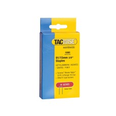 Tacwise 91 Narrow Crown Staples 15mm - Electric Tackers Pack 1000 Tacwise 91 Narrow Crown Staples 15mm - Electric Tackers Pack 1000