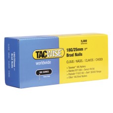 Tacwise 18 Gauge 25mm Brad Nails Pack of 5000 Tacwise 18 Gauge 25mm Brad Nails Pack of 5000