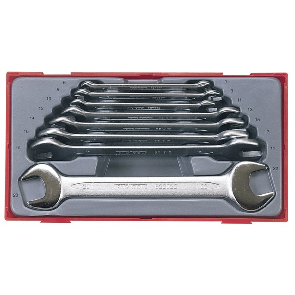 Teng TT6208 Metric Open End Spanner Set, 8 Piece Teng TT6208 Metric Open End Spanner Set, 8 Piece