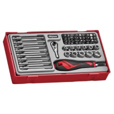Teng TTMDQ49 Bit & Quick Chuck Driver Set, 49 Piece - 1/4in Drive