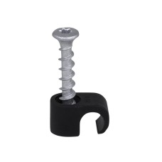 tillex® Screw Clip Round 8-12 Black TX20 x 33mm Box 100