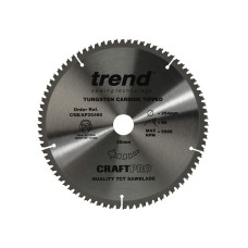 Trend CSB/AP25480 Craft Pro Saw Blade for Aluminium & Plastic 254 x 30mm x 80T