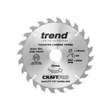 Trend CSB/19024 CraftPro Circular Saw Blade 190 x 30mm x 24T