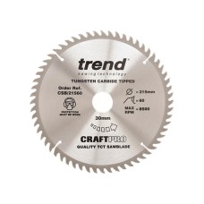 Trend CSB/21560 CraftPro Saw Blade 215 x 30mm x 60T