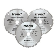 Trend CraftPro Table Saw Blade 250 x 30mm x 48T/60T/84T (Pack 3) Trend CraftPro Table Saw Blade 250 x 30mm x 48T/60T/84T (Pack 3)
