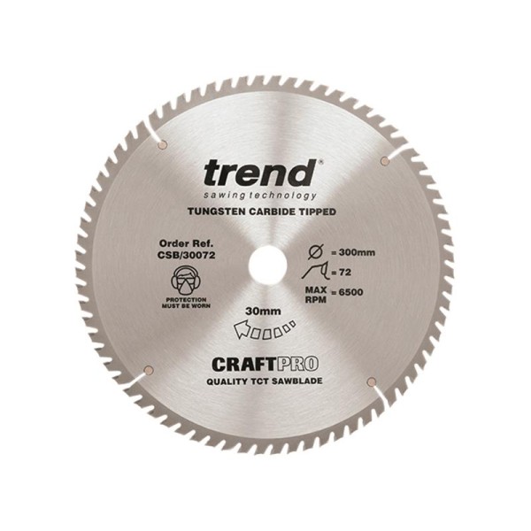 Trend CSB/30072 CraftPro Saw Blade 300 x 30mm x 72T Trend CSB/30072 CraftPro Saw Blade 300 x 30mm x 72T