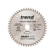 Trend CraftPro Circular Saw Blade, TCP 165 x 20mm x 48T