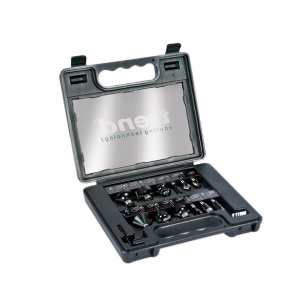 Trend SS8TC 1/4in TCT Router Bit Starter Set, 12 Piece Trend SS8TC 1/4in TCT Router Bit Starter Set, 12 Piece