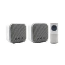 Uni-Com Portable and Plug-In Door Chime Set, White