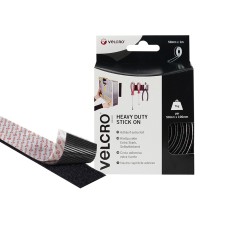 VELCRO® Brand VELCRO® Brand Heavy-Duty Stick On Tape 50mm x 1m Black VELCRO® Brand VELCRO® Brand Heavy-Duty Stick On Tape 50mm x 1m Black