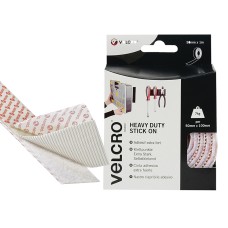 VELCRO® Brand VELCRO® Brand Heavy-Duty Stick On Tape 50mm x 1m White VELCRO® Brand VELCRO® Brand Heavy-Duty Stick On Tape 50mm x 1m White