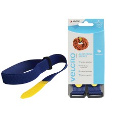 VELCRO® Brand VELCRO® Brand Adjustable Straps(2) 25mm x 92cm Blue VELCRO® Brand VELCRO® Brand Adjustable Straps(2) 25mm x 92cm Blue