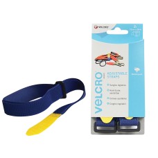VELCRO® Brand VELCRO® Brand Adjustable Straps (2) 25mm x 46cm Blue VELCRO® Brand VELCRO® Brand Adjustable Straps (2) 25mm x 46cm Blue