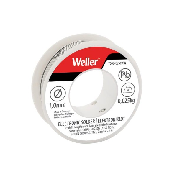 Weller Electronic Lead-Free Solder Sn99 Cu3, 1mm 25g Weller Electronic Lead-Free Solder Sn99 Cu3, 1mm 25g