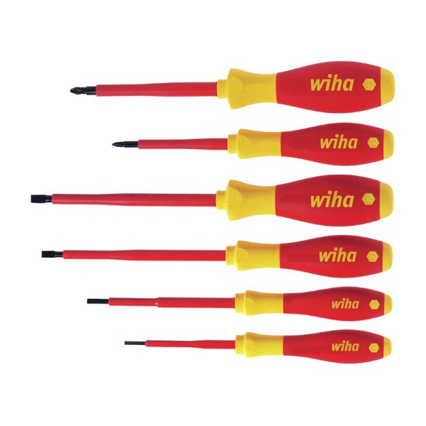 Wiha SoftFinish® electric SL/PZ Screwdriver Set, 6 Piece Wiha SoftFinish® electric SL/PZ Screwdriver Set, 6 Piece