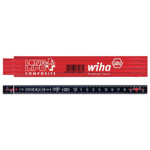 Wiha LongLife Plus Composite Folding Ruler 2m Wiha LongLife Plus Composite Folding Ruler 2m