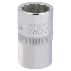 Draper 17mm 1/2" Square Drive Elora Bi-Hexagon Socket