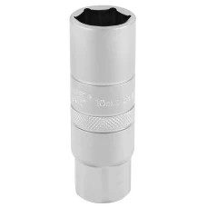 Draper EXPERT 3/8" Square Drive 10mm Thread 6 Point Satin Chrome Spark Plug Socket (16mm Socket)
