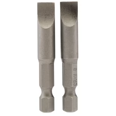 Draper 8mm 1/4" Hex Plain Slot Insert Bit 50mm Long X 2