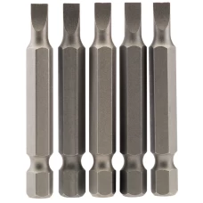 Draper 4.5mm 1/4" Hex Plain Slot Insert Bit 50mm Long X 5