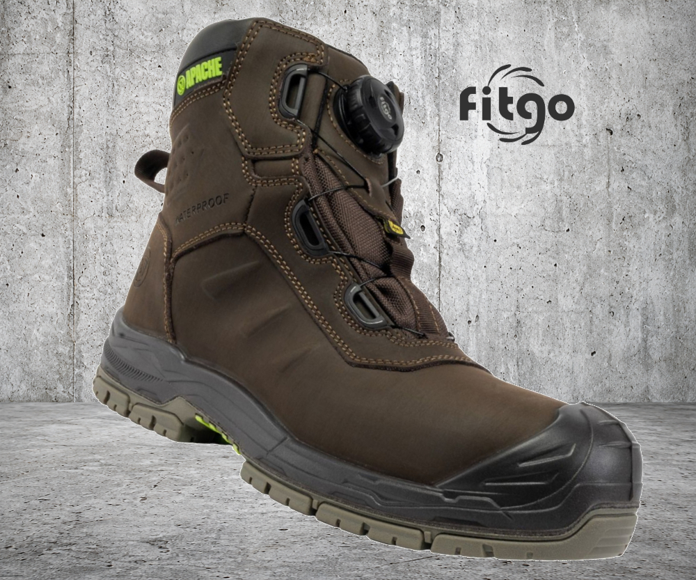 Apache CHURCHILL Brown Waterproof FITGO Safety Boot