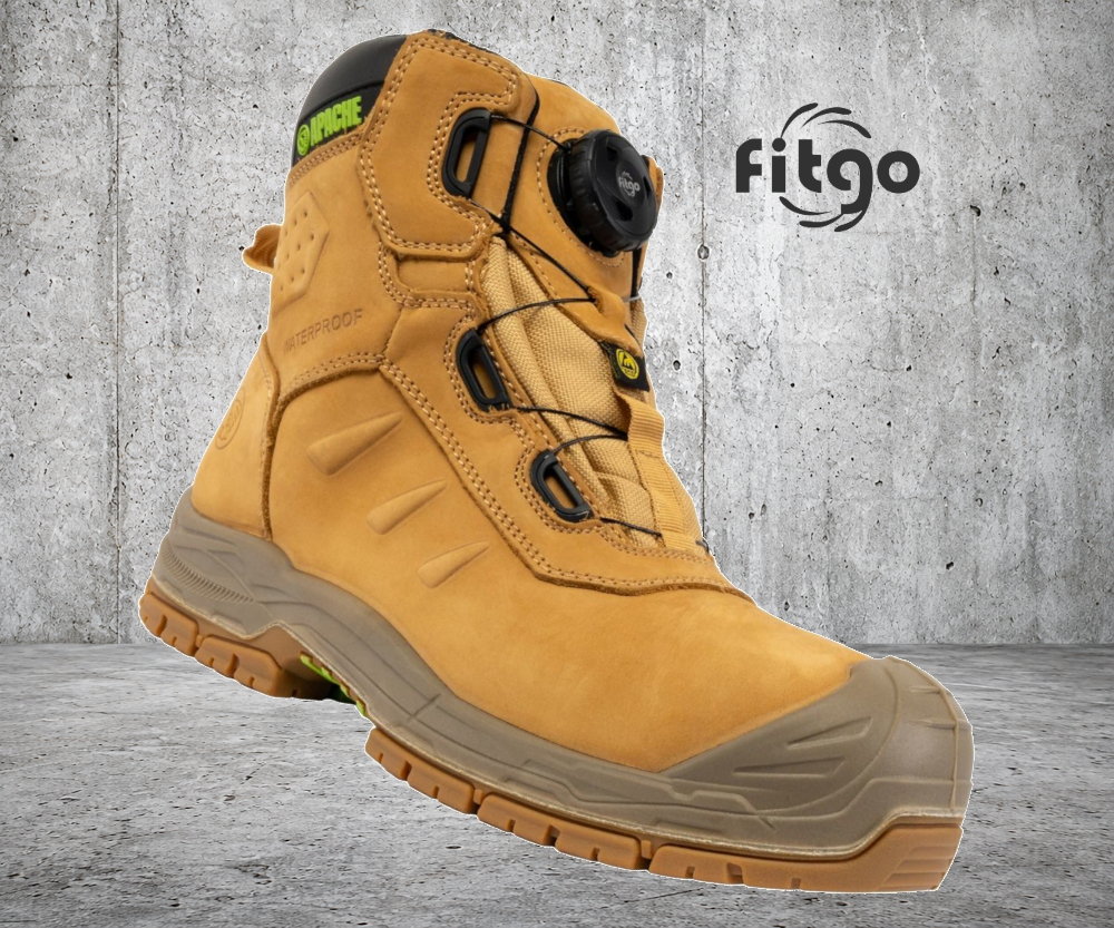 Apache CHURCHILL Wheat Waterproof FITGO Safety Boot