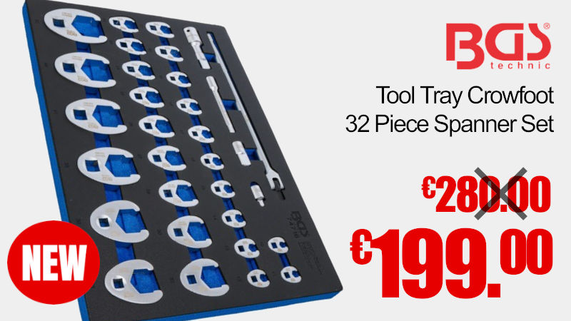 BGS Technic Tool Tray Crowfoot Spanner Set