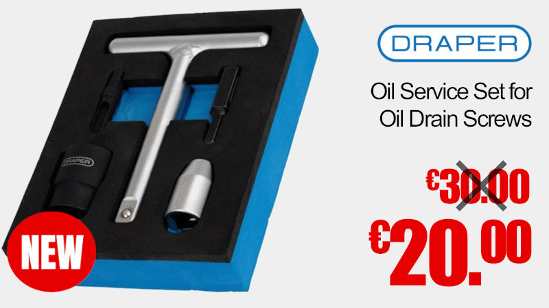 Draper Oil Service Set for Plastic Oil Drain Screws