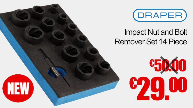 Draper Impact Nut and Bolt Remover Set