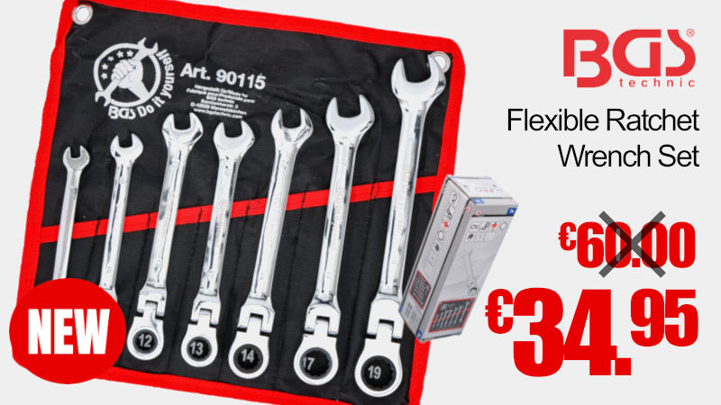 BGS Technic Ratchet Combination Wrench Set